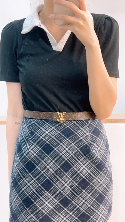 Lv Monogram Initials Belt 25mm