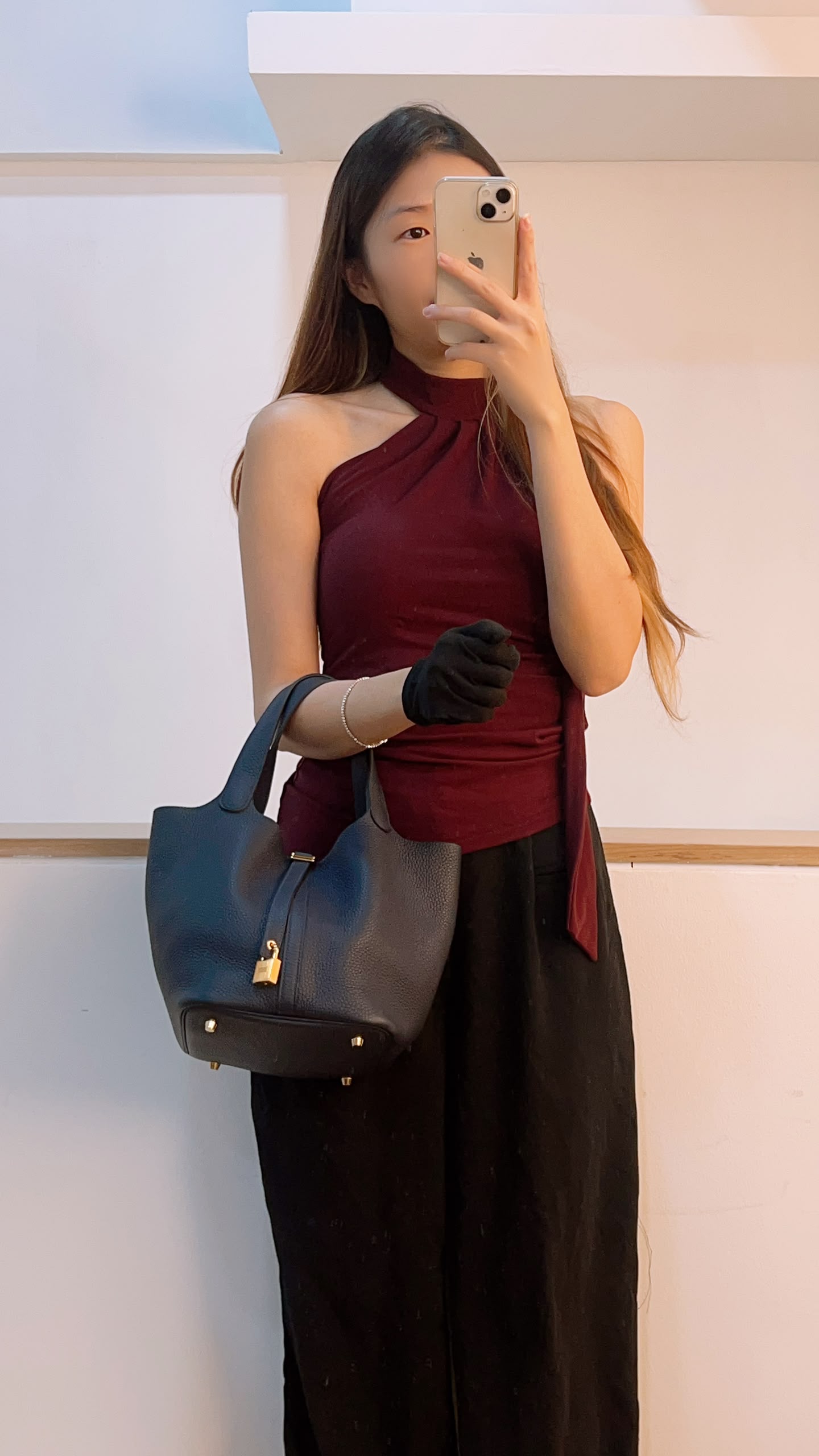 Hermes Bleu Nuit Picotin 22 (GHW)