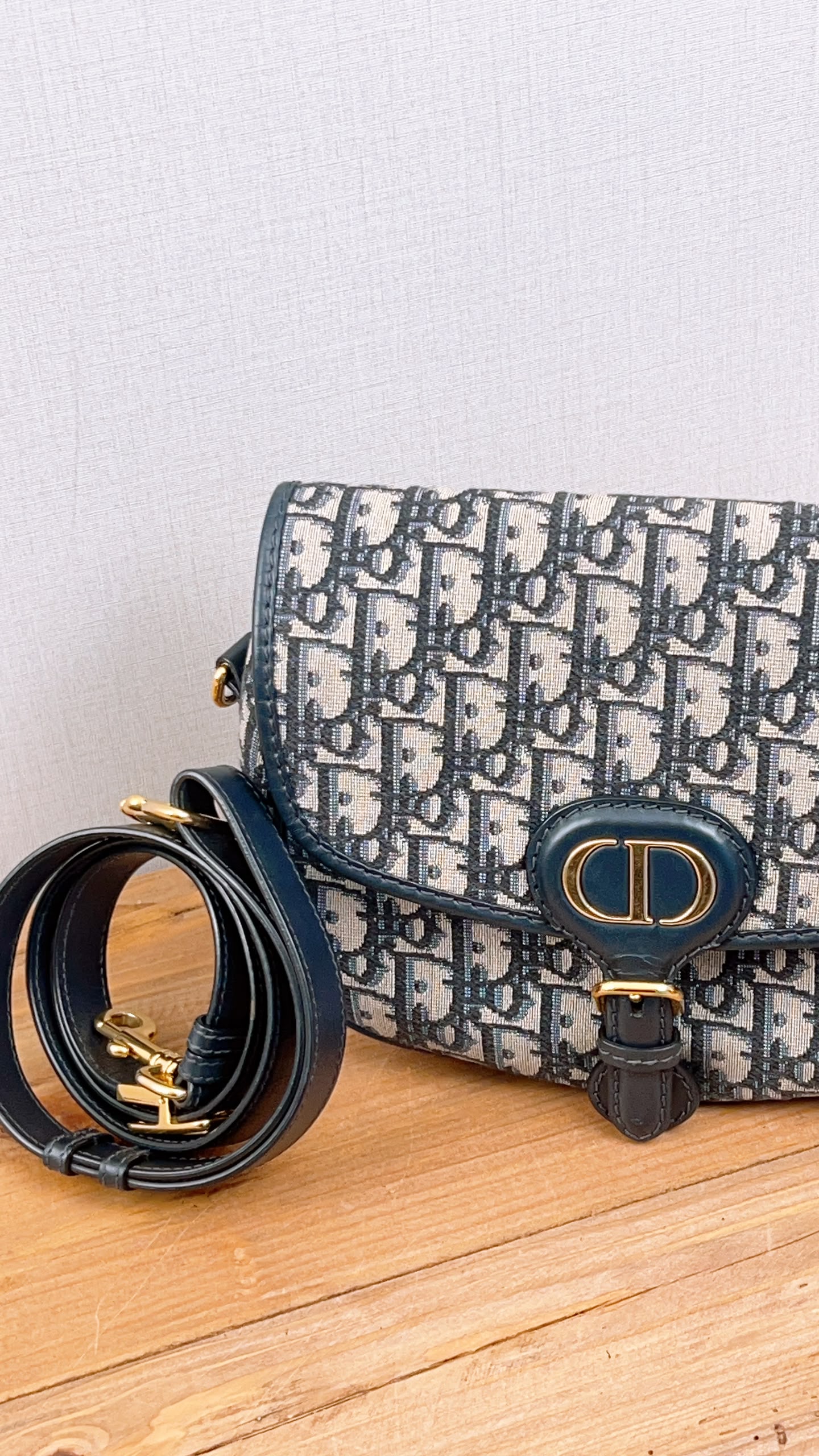Dior Medium Blue Oblique Jacquard Bobby Bag