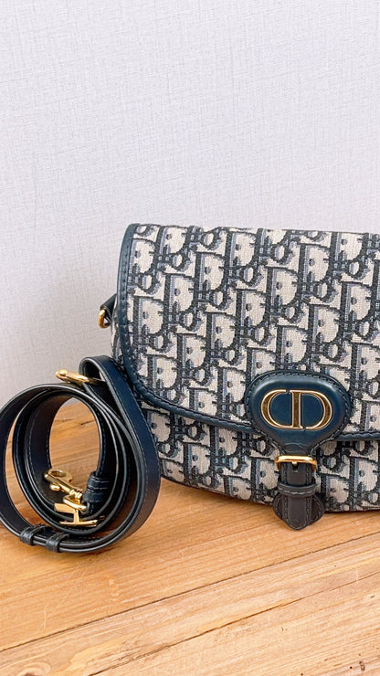 Dior Medium Blue Oblique Jacquard Bobby Bag