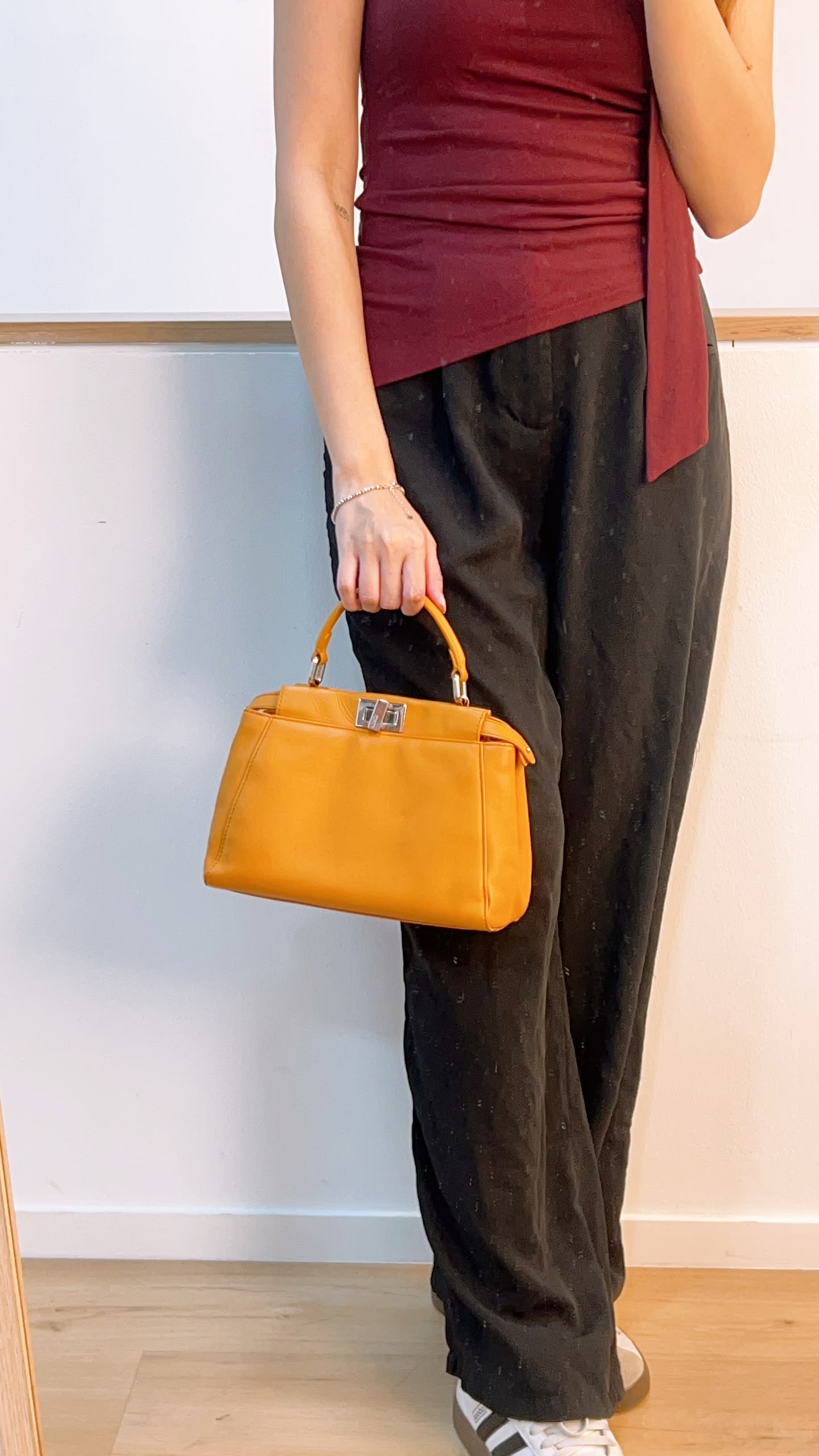 Fendi Caramel Brown Calfskin Mini Peekaboo