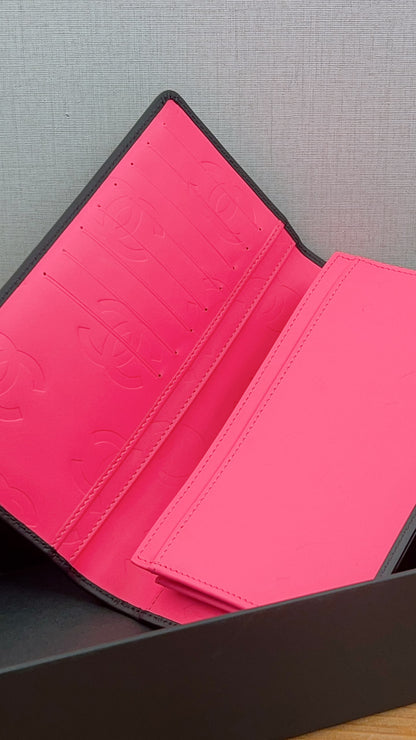 Chanel Black Calfskin Cambon Long Wallet