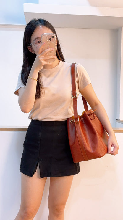 LV Brown Kenyan Fawn Epi Petit Noe