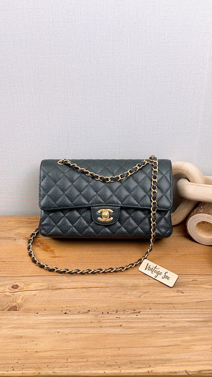 Chanel Black Caviar Medium CF (GHW)