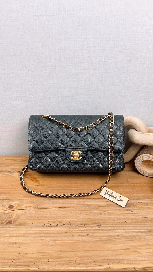 Chanel Black Caviar Medium CF (GHW)