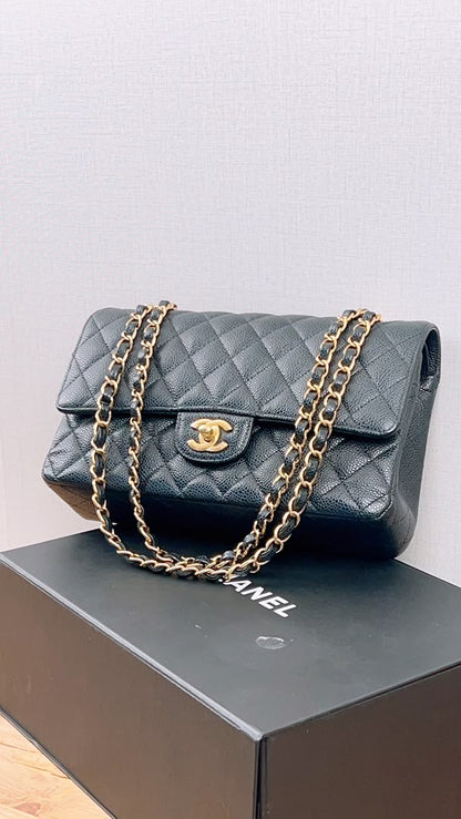 Chanel Black Caviar Medium CF (GHW)