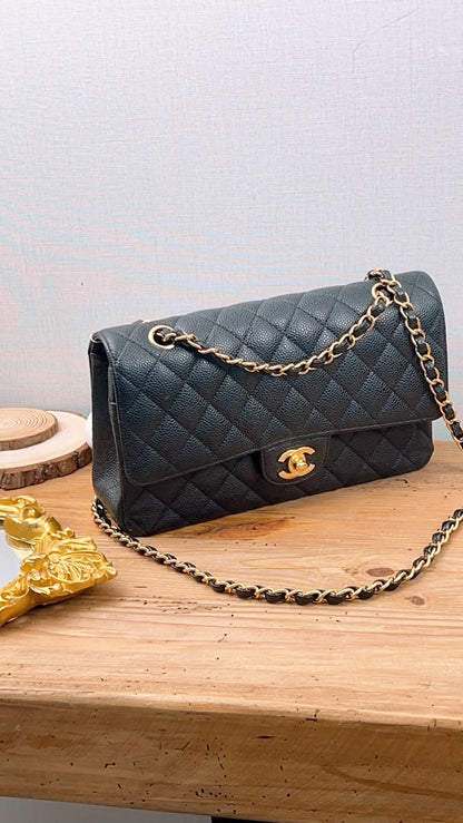 Chanel Black Caviar Medium CF (GHW)