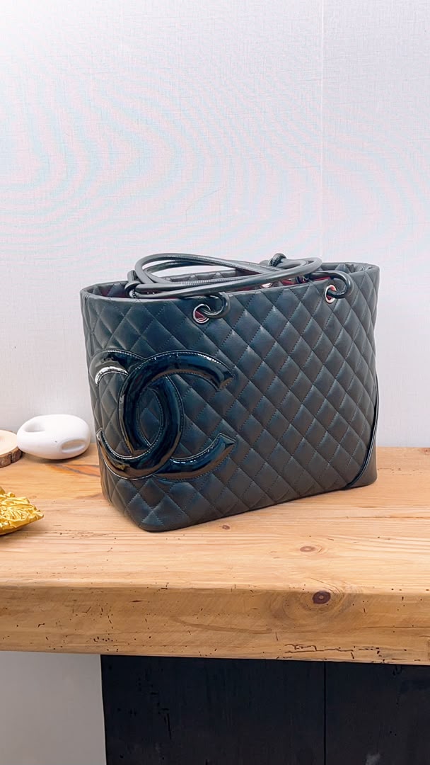 Chanel Black Calfskin Cambon Tote