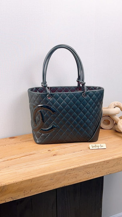 Chanel Black Calfskin Cambon Tote