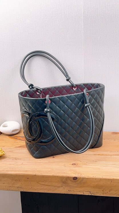 Chanel Black Calfskin Cambon Tote