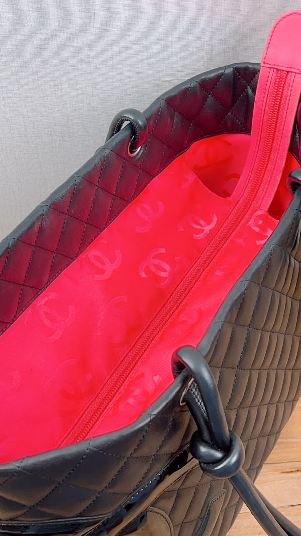 Chanel Black Calfskin Cambon Tote