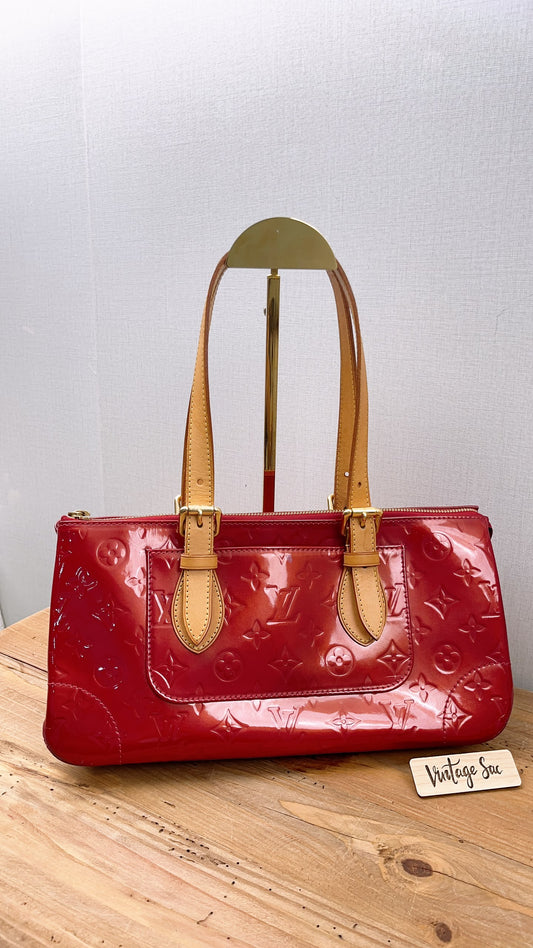 LV Red Vernis Rosewood Avenue Bag