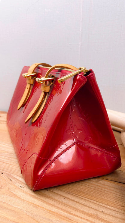 LV Red Vernis Rosewood Avenue Bag