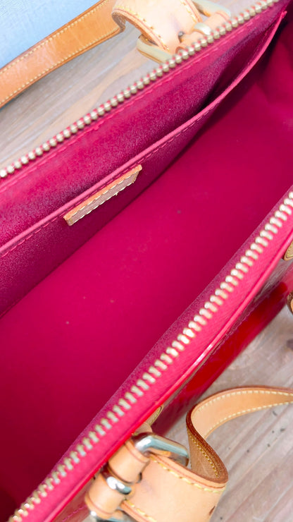 LV Red Vernis Rosewood Avenue Bag