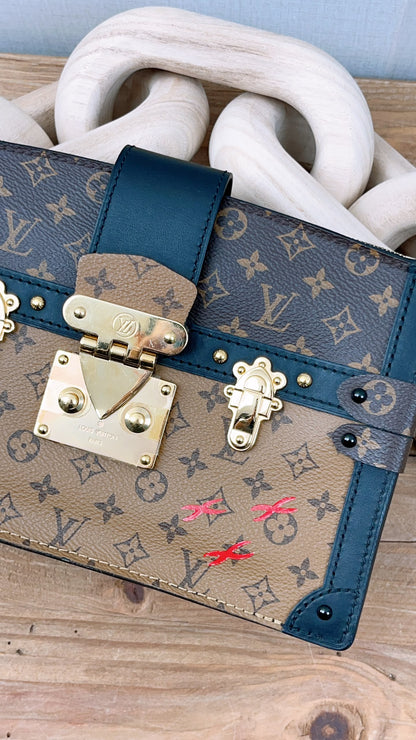 LV Reverse Monogram Trunk Clutch on Chain