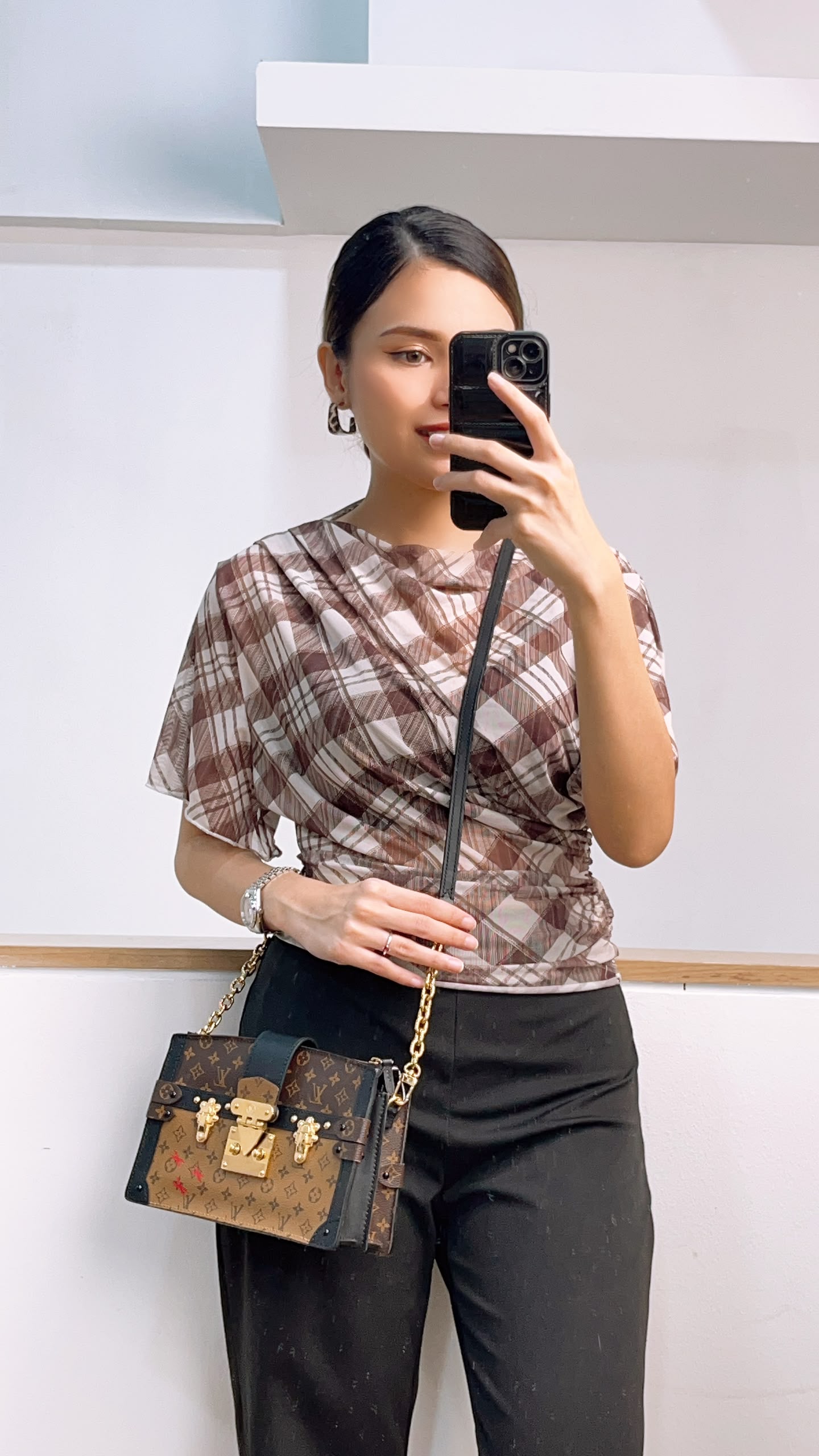 LV Reverse Monogram Trunk Clutch on Chain