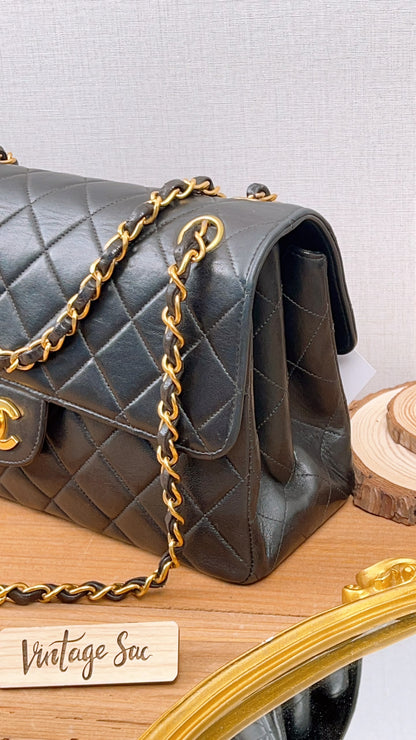 Chanel Black Lambskin Vintage Bi-face Flap