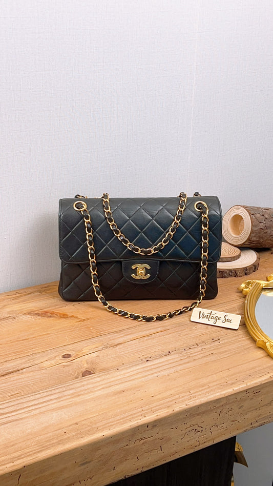 Chanel Black Lambskin Vintage Bi-face Flap