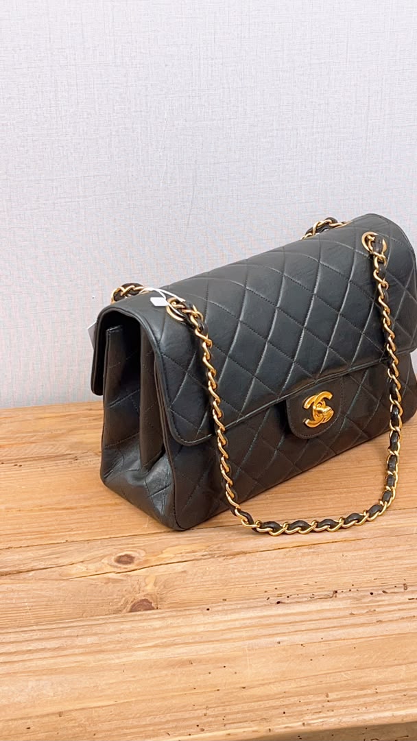 Chanel Black Lambskin Vintage Bi-face Flap