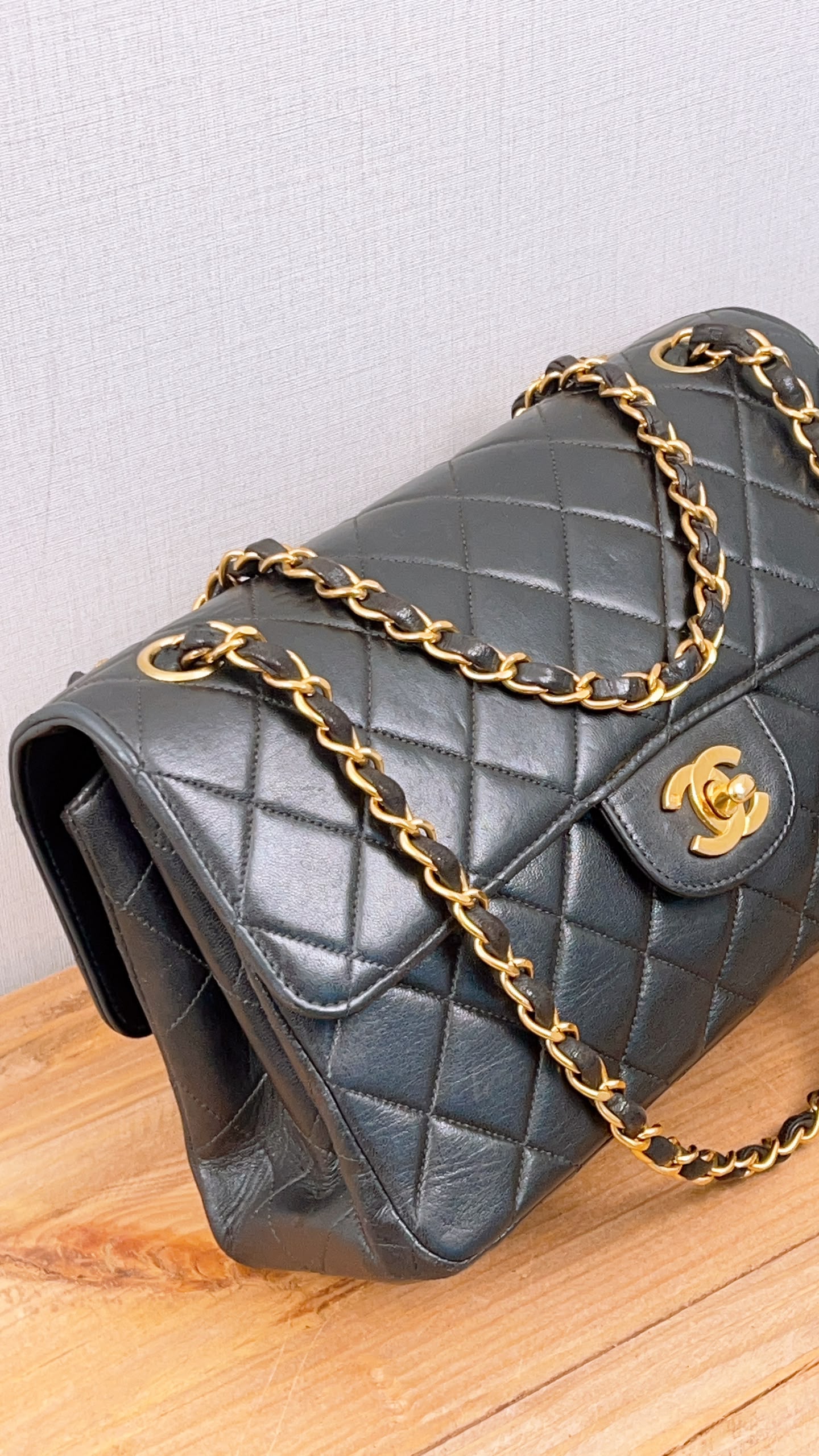 Chanel Black Lambskin Vintage Bi-face Flap