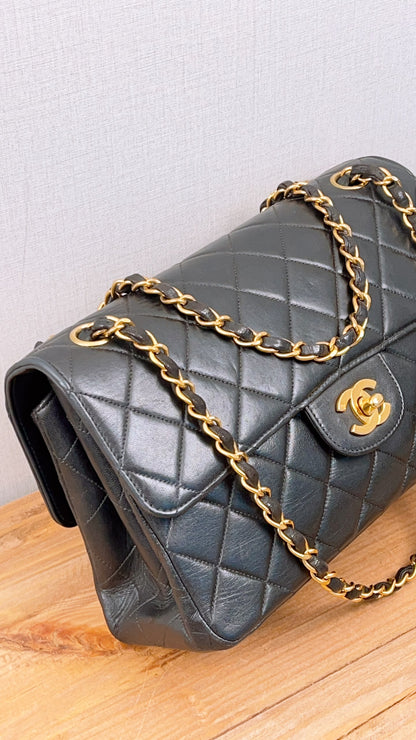 Chanel Black Lambskin Vintage Bi-face Flap