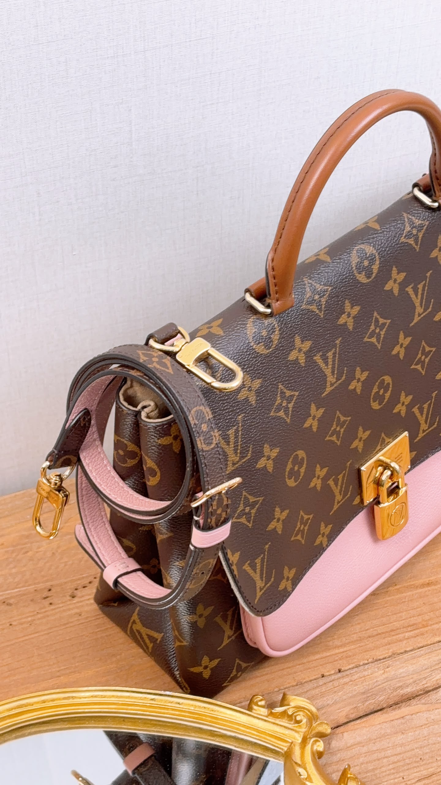 LV Monogram Pink Marignan Messenger Bag