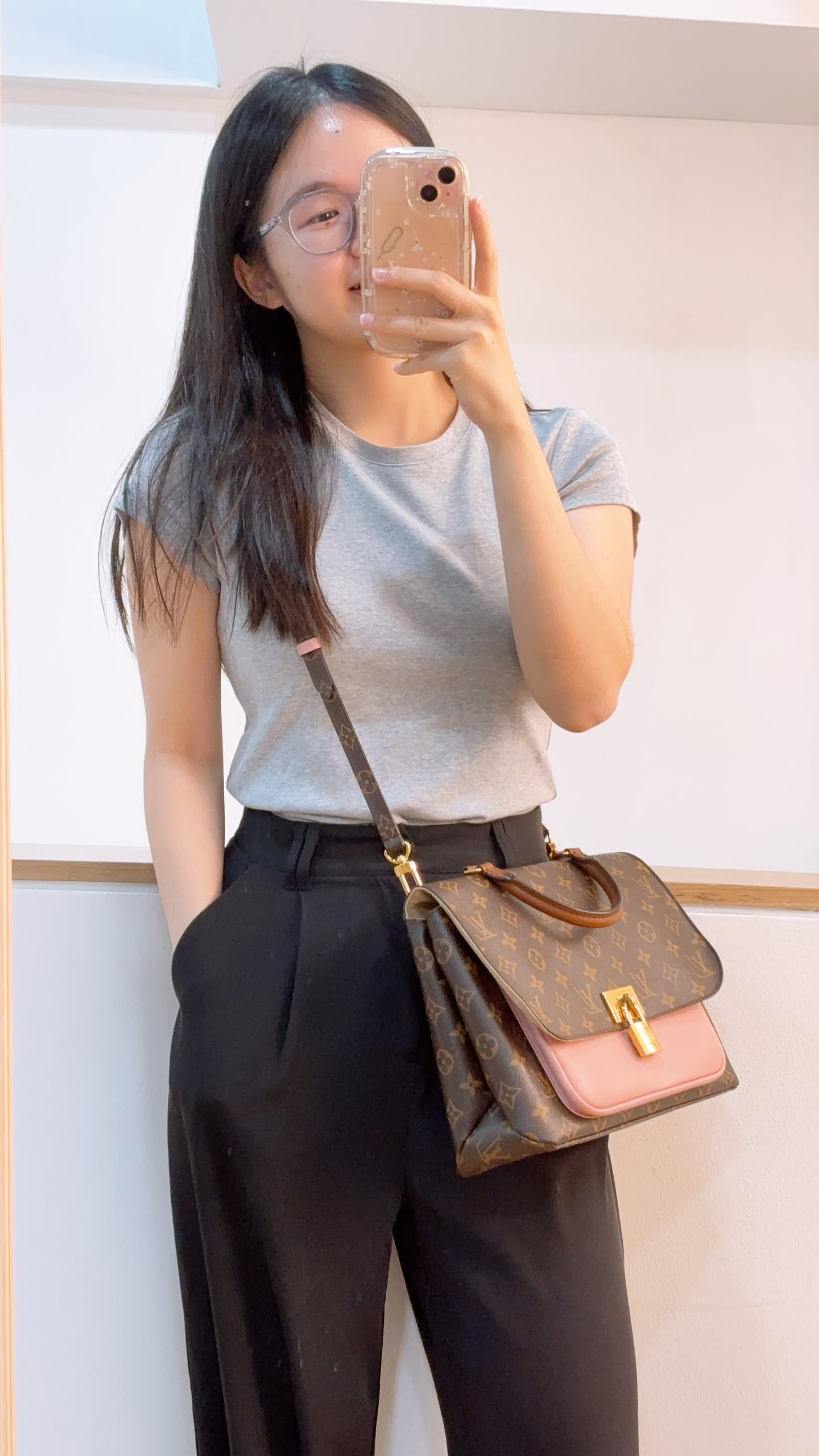 LV Monogram Pink Marignan Messenger Bag