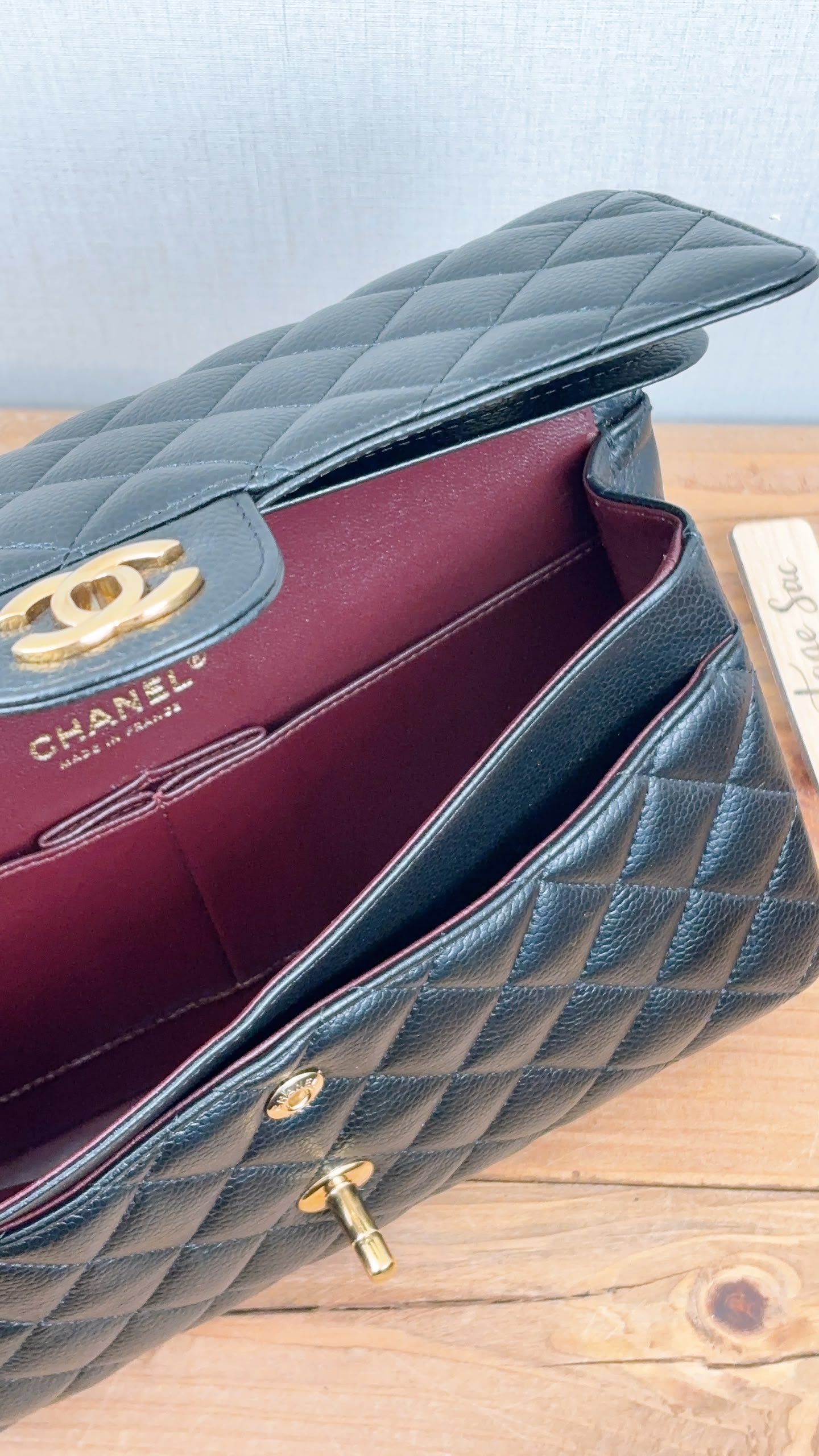 Chanel Black Caviar Medium CF (GHW)