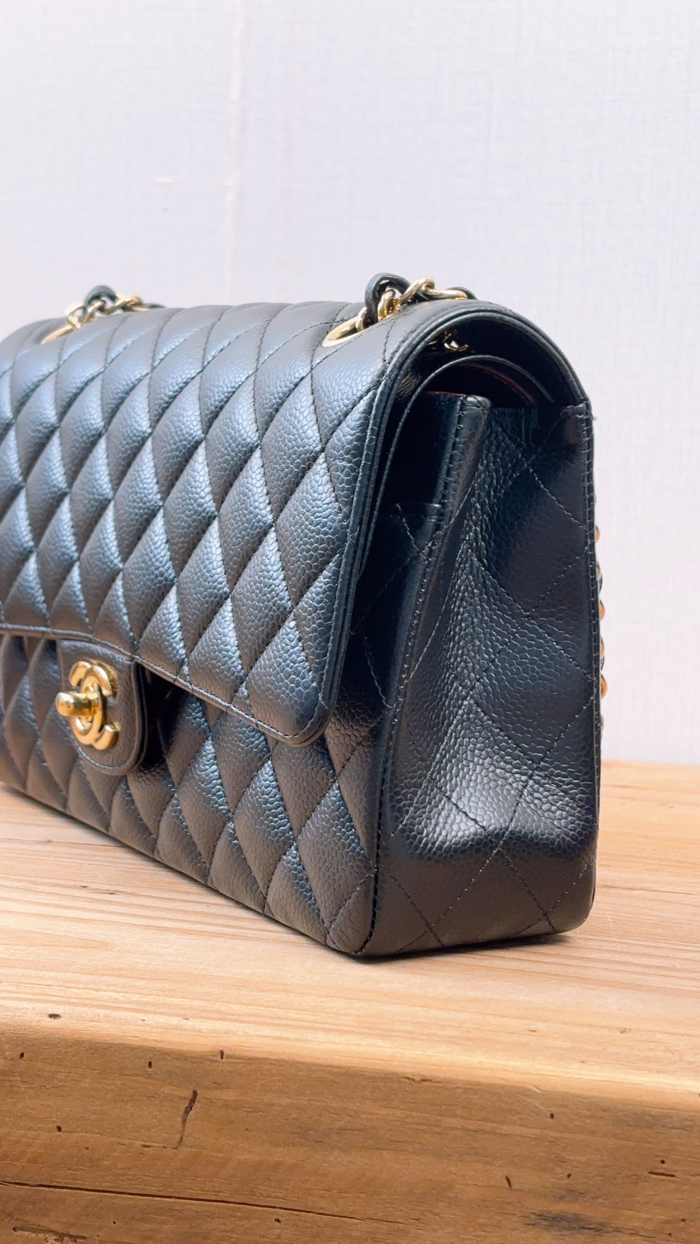 Chanel Black Caviar Medium CF (GHW)