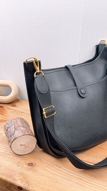 Hermes Black Evelyne PM (GHW)