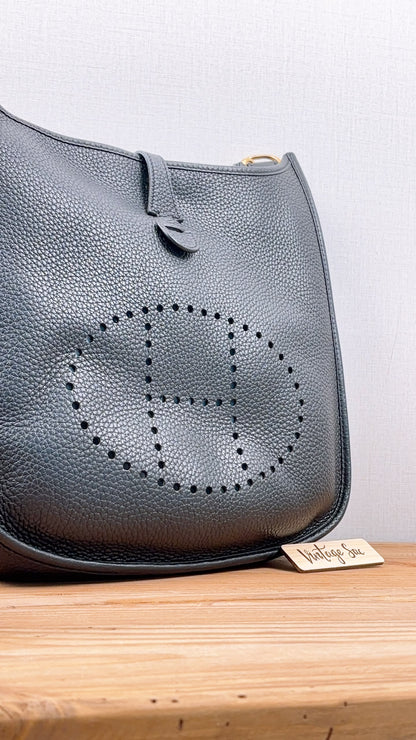 Hermes Black Evelyne PM (GHW)