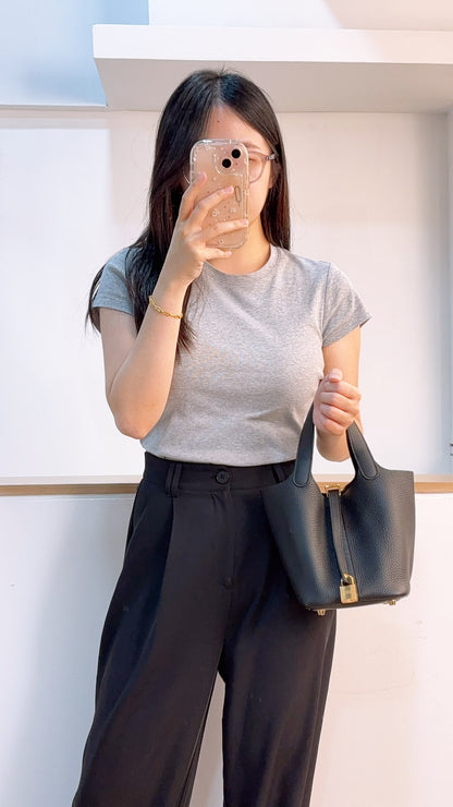 Hermes Noir Picotin 18 (GHW)