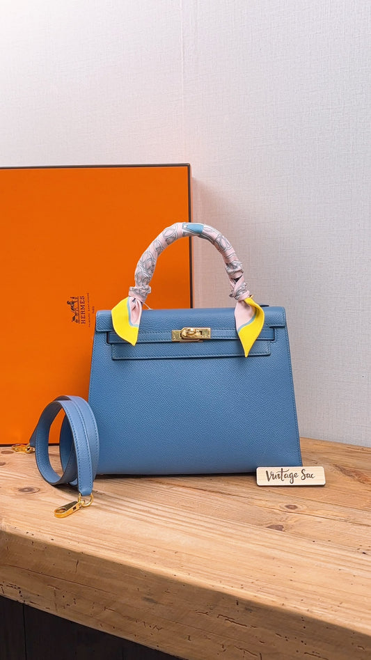 Hermes Blue Azur Epsom Kelly 25 (GHW)