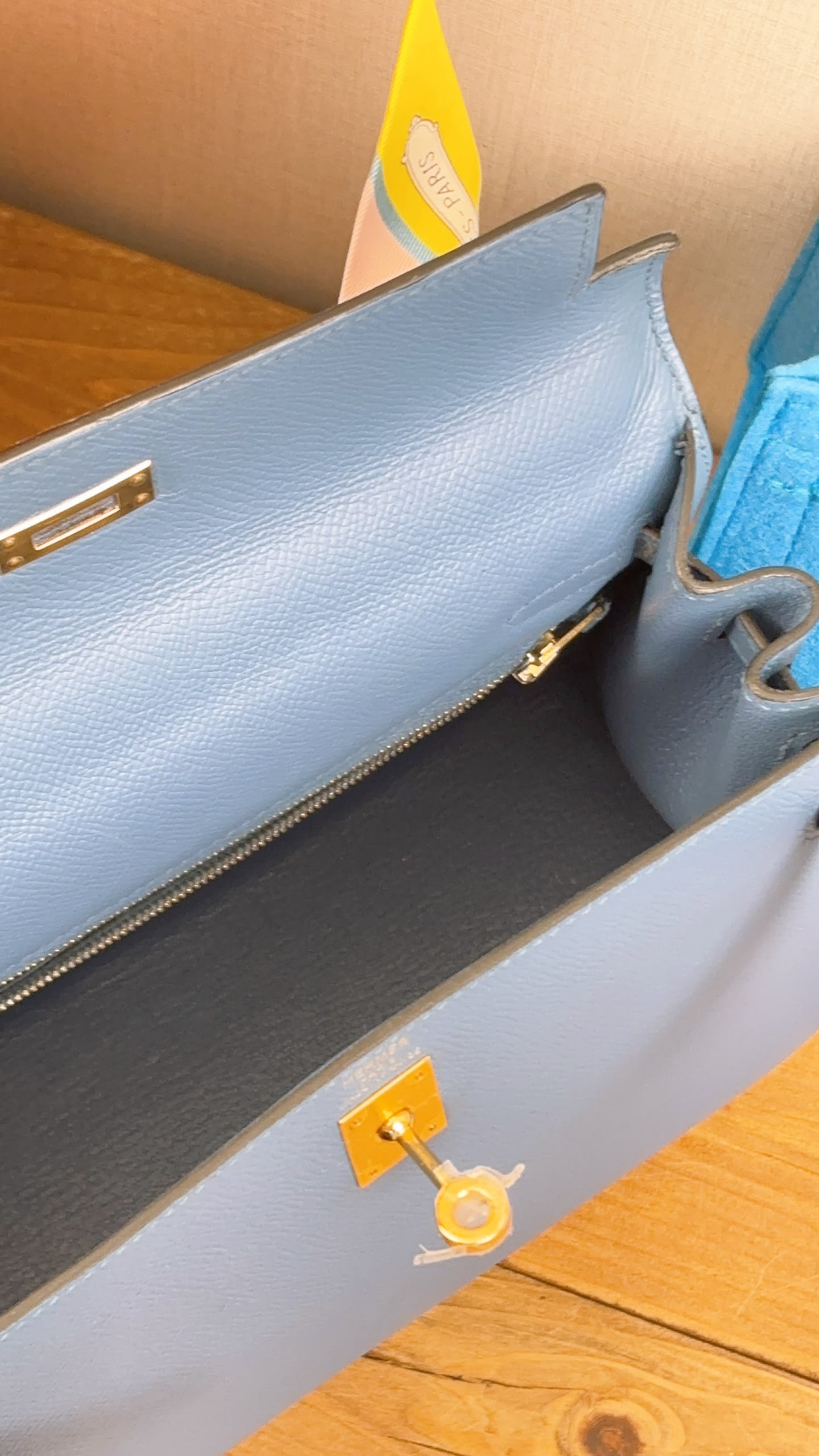 Hermes Blue Azur Epsom Kelly 25 (GHW)