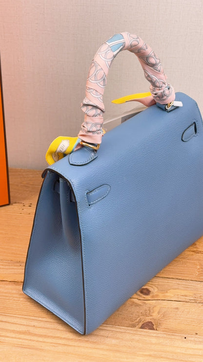 Hermes Blue Azur Epsom Kelly 25 (GHW)