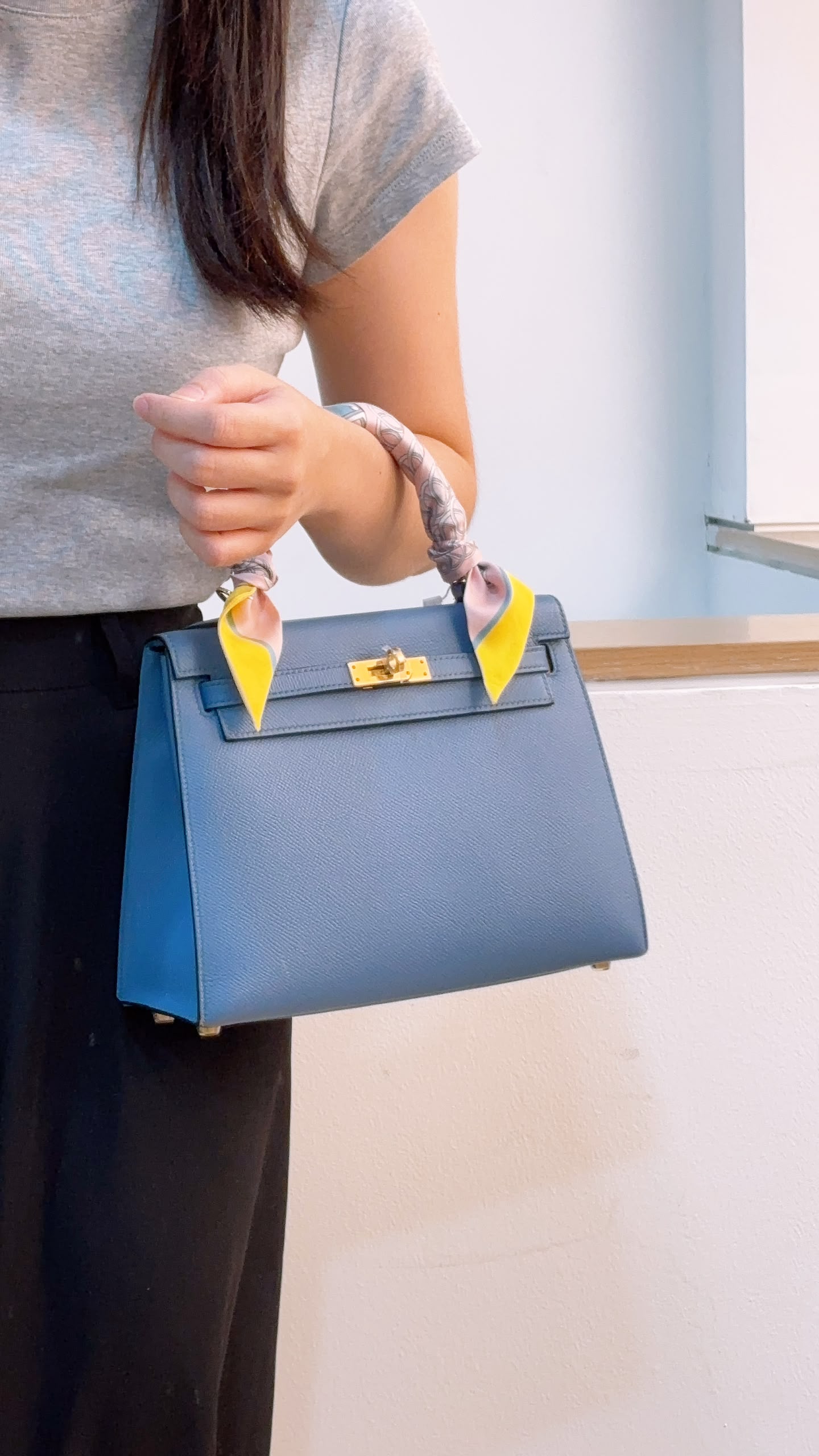 Hermes Blue Azur Epsom Kelly 25 (GHW)