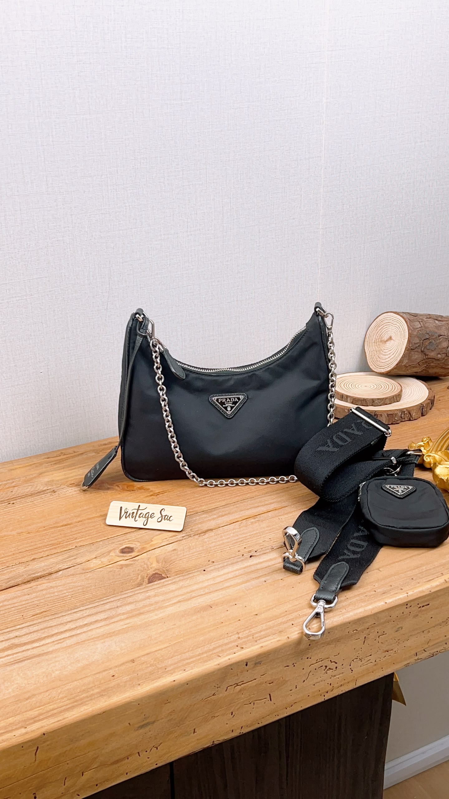 Prada Black Nylon 3in1