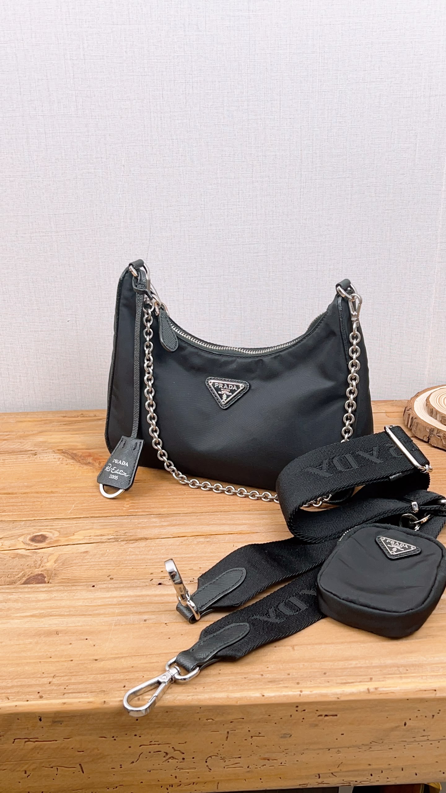 Prada Black Nylon 3in1