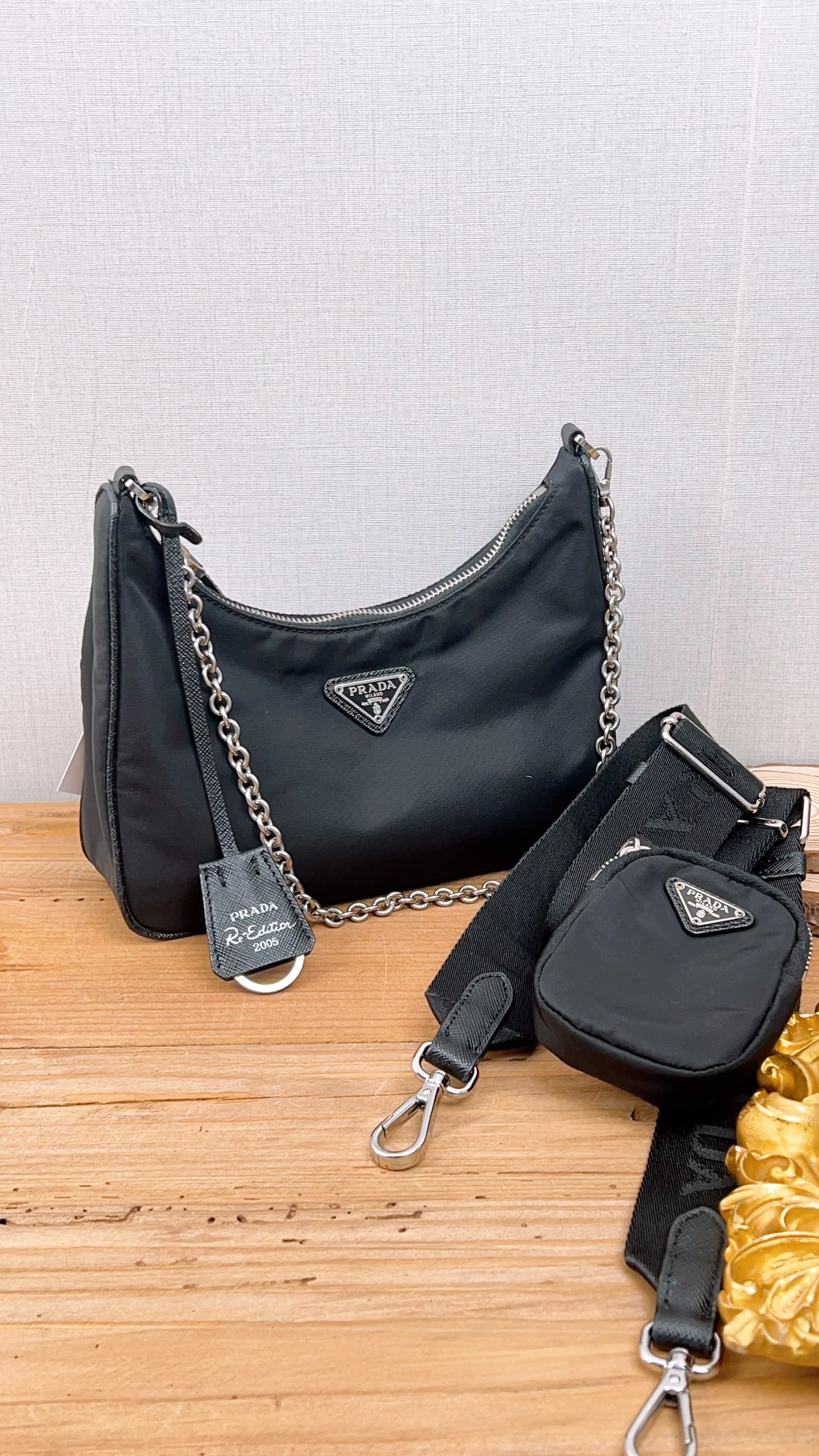 Prada Black Nylon 3in1