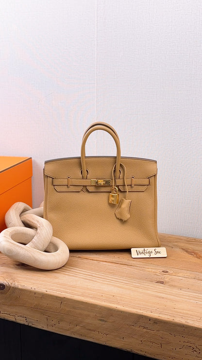 Hermes Biscuit Togo Birkin 25 (GHW)
