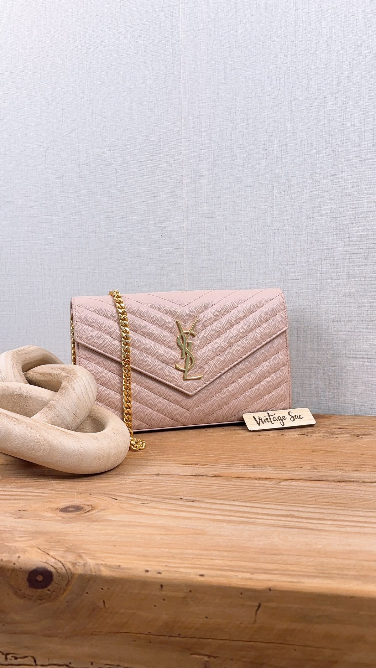 YSL Pink Grain de Poudre Classic Cassandre WOC (GHW)