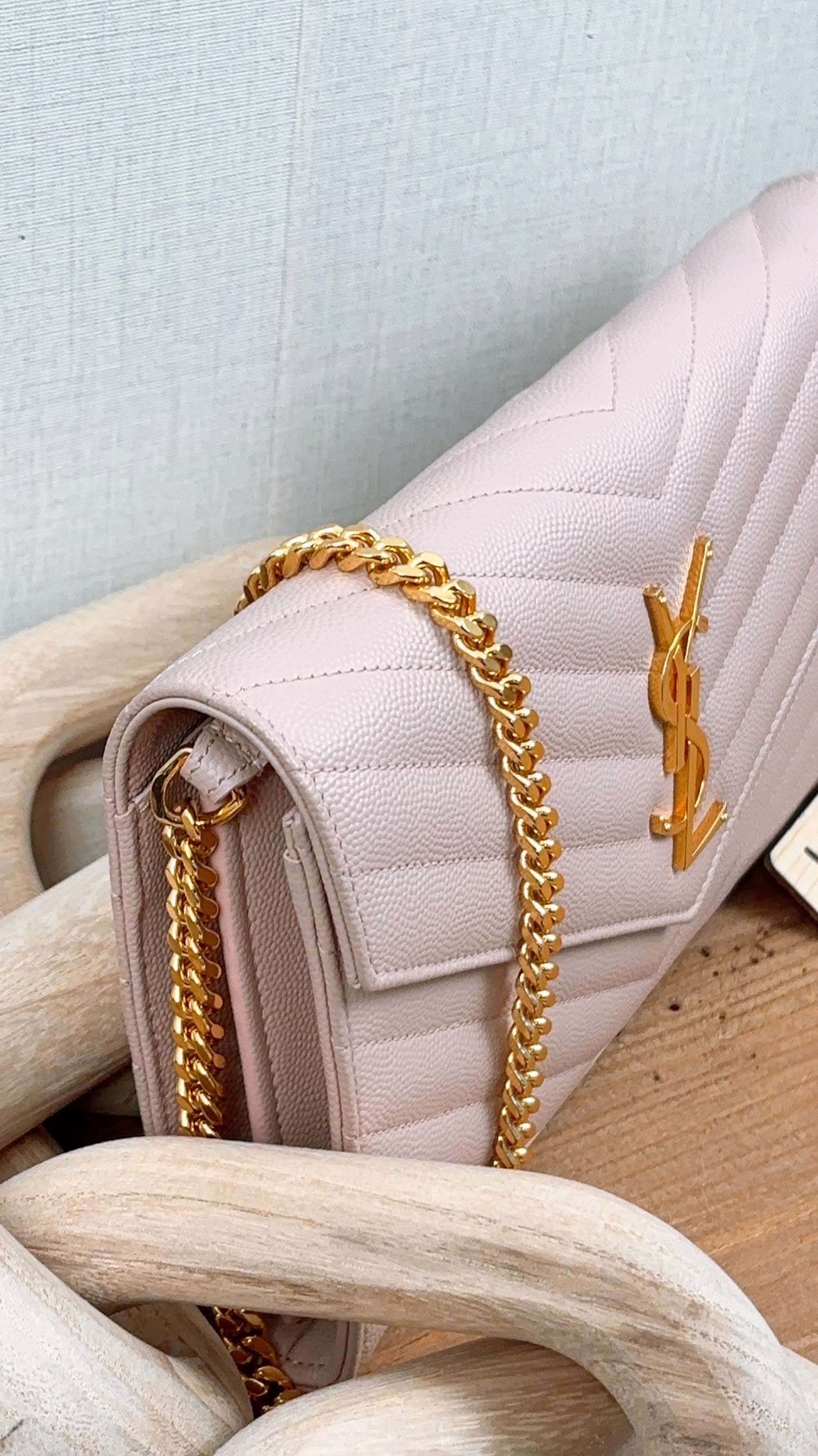 YSL Pink Grain de Poudre Classic Cassandre WOC (GHW)