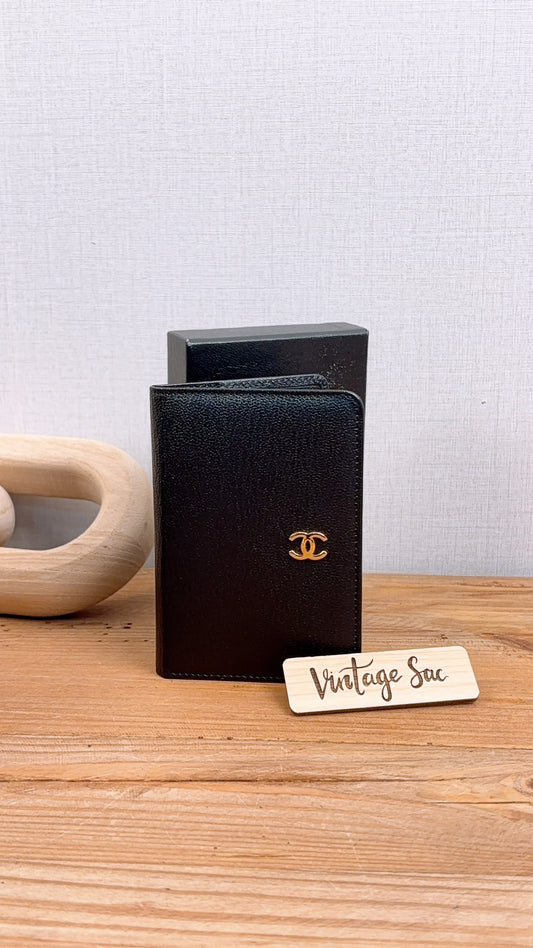 Chanel Black Goatskin Vintage Pocket Organizer (GHW)