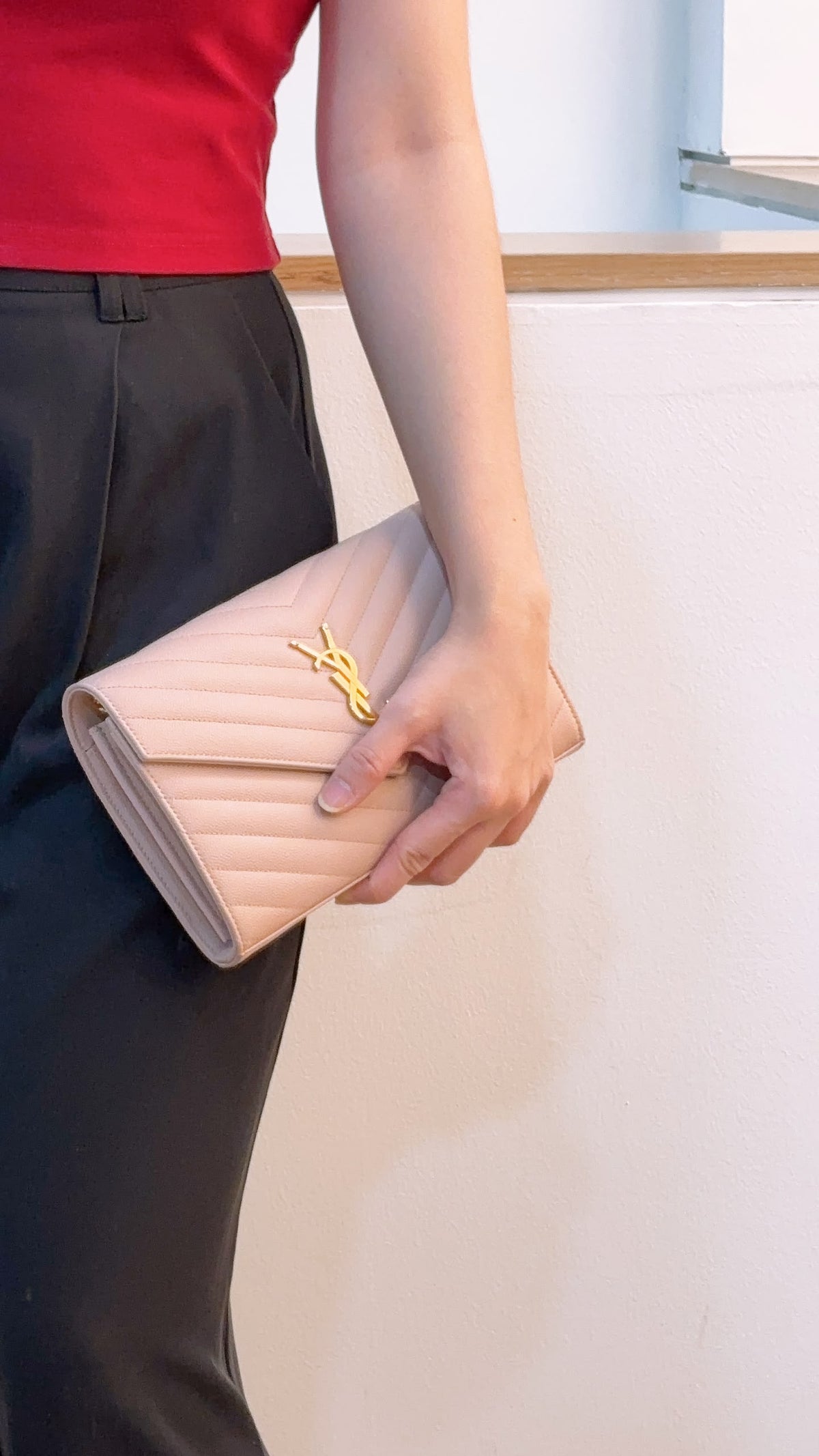 YSL Pink Grain de Poudre Classic Cassandre WOC (GHW)