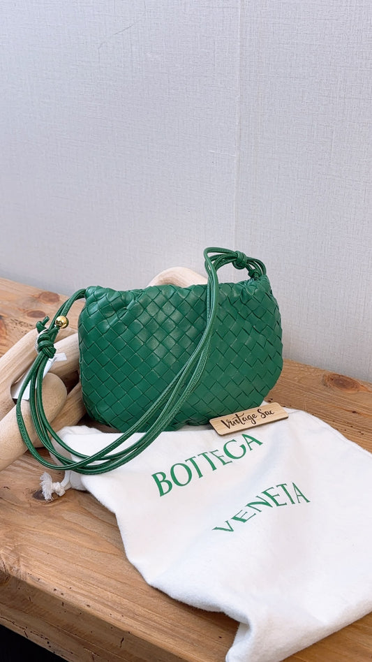 Bottega Veneta Green Nappa Intrecciato Mini Bulb Bag