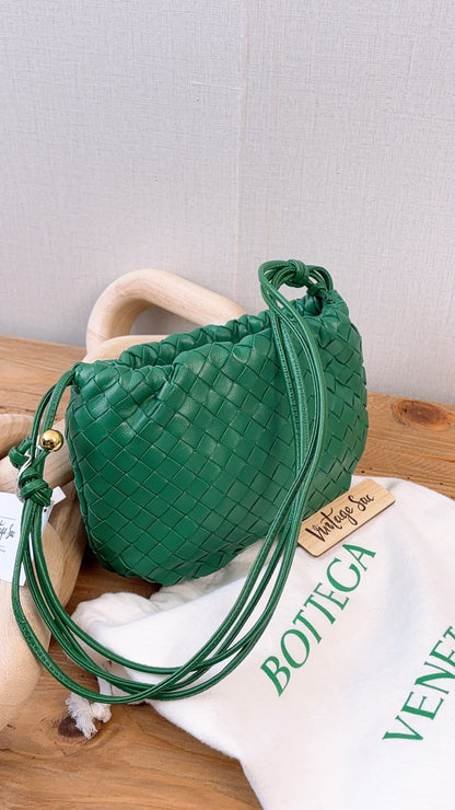 Bottega Veneta Green Nappa Intrecciato Mini Bulb Bag