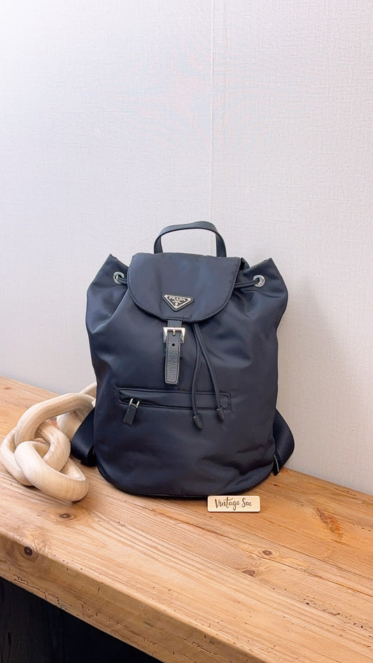 Prada Blue Nylon Small Backpack