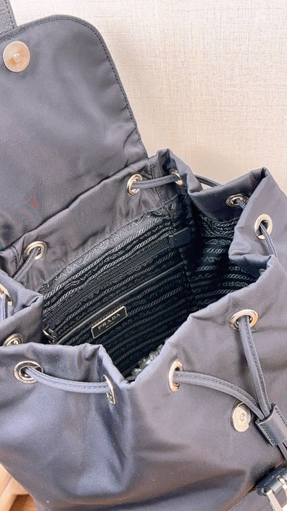 Prada Blue Nylon Small Backpack
