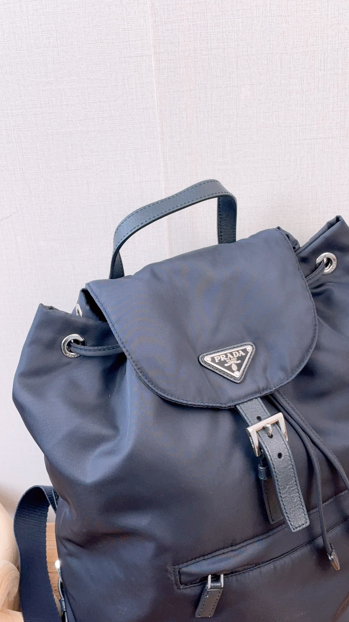 Prada Blue Nylon Small Backpack