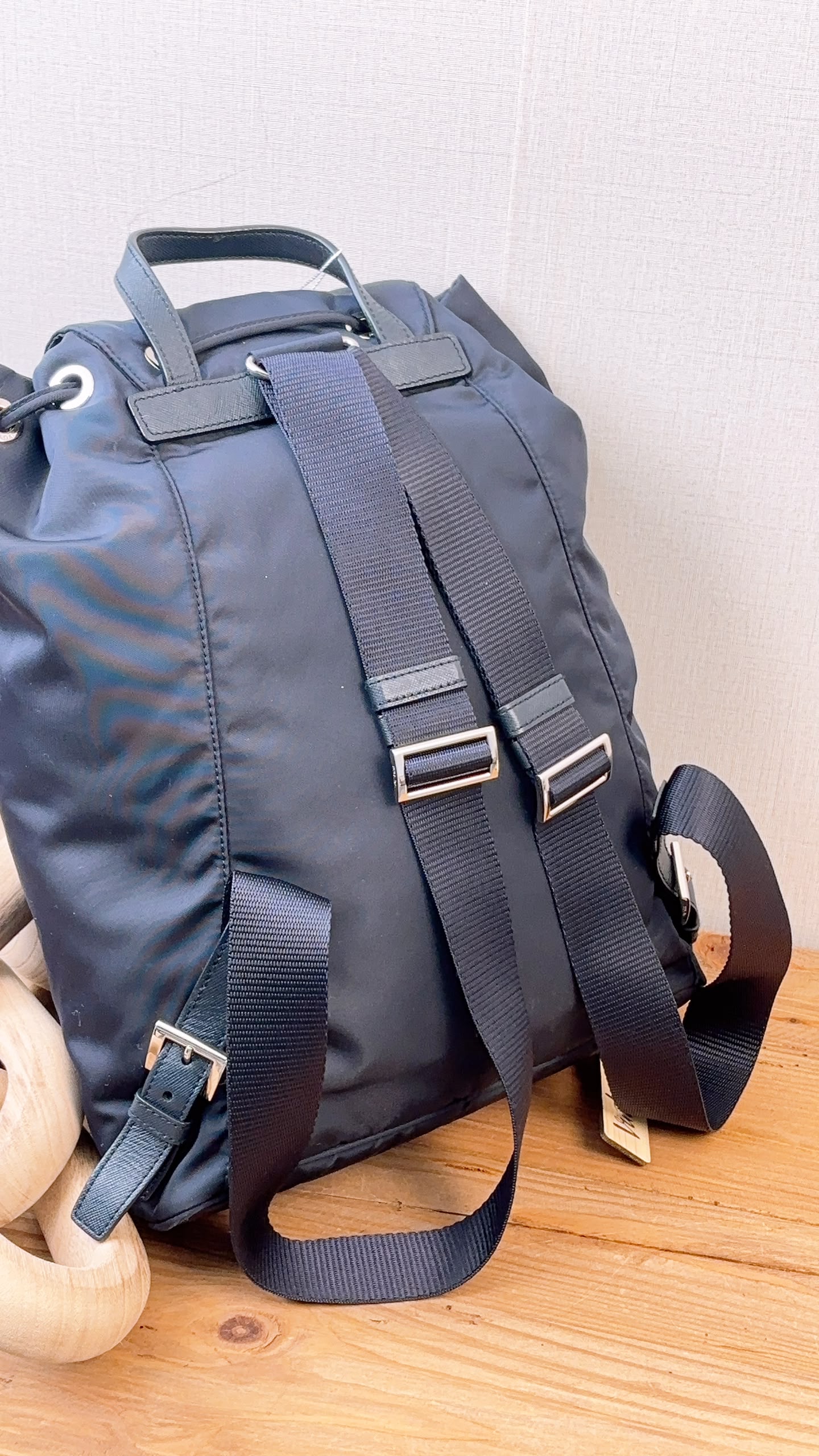 Prada Blue Nylon Small Backpack
